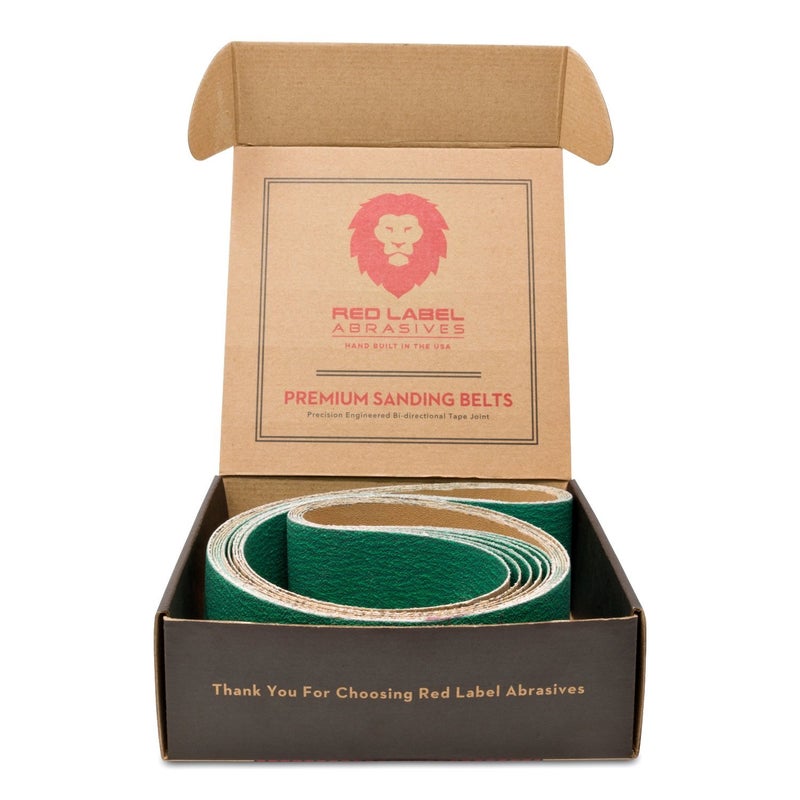 Red Label Abrasives 2 X 42 Inch 120 Grit Metal Grinding Zirconia Sanding Belts, 6 Pack - Image 2