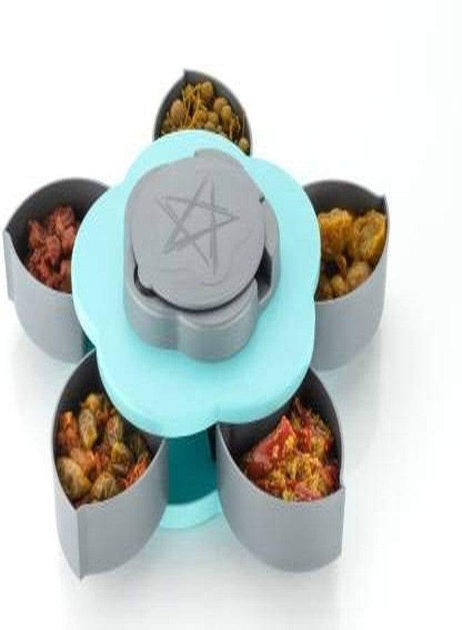 SUN FLASH طقم توابل على شكل زهرة من صن فلاش، 5 أقسام، تصميم قابل للطي، قطعة واحدة (بلاستيك) - Image 1