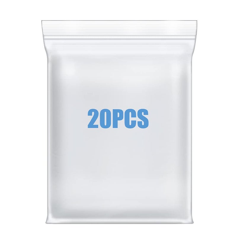 Macoota Macoota 18 x 23 Thick 4 Mil Large Plastic Bags Clear Resealable Zip Seal Lock Poly Bags HeavyDuty Zipper Reclosable Baggies Packing Clothing Pants Shoes Toys 20 Pack