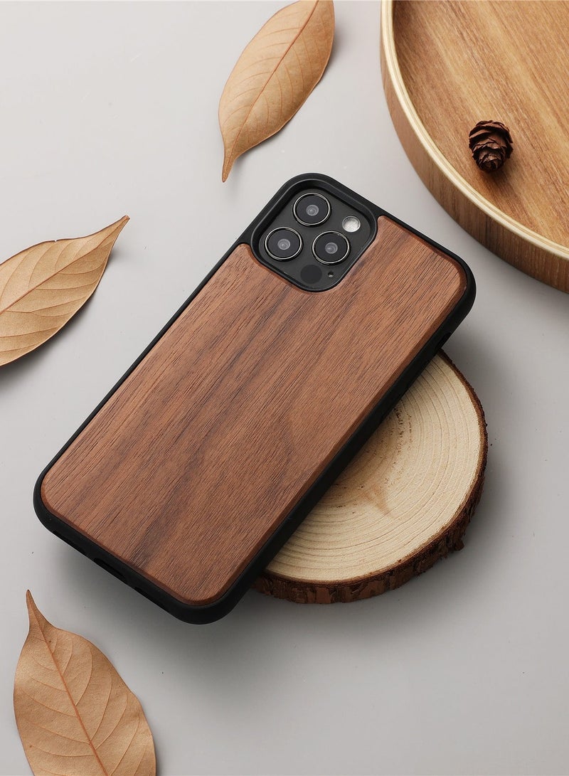 YANCI For 16ProMax mobile phone case, hand-carved high-end solid wood 16proMax mobile phone case, full of texture and stylish mobile phone case - Image 1