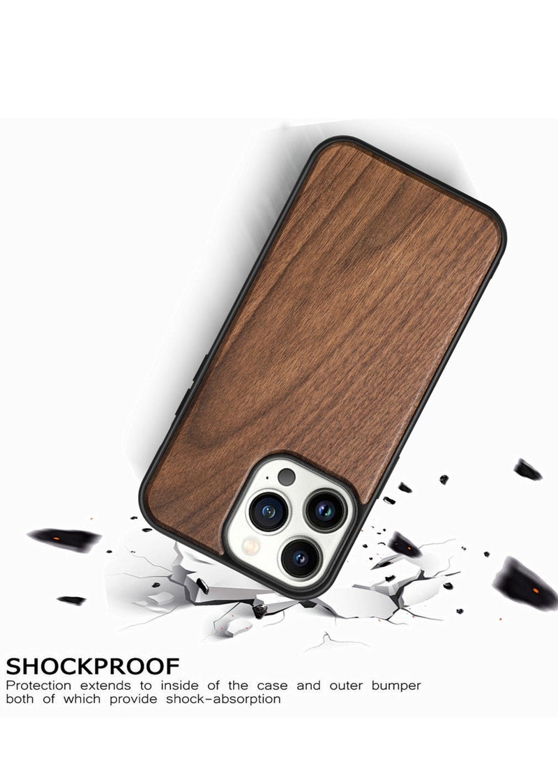 YANCI For 16ProMax mobile phone case, hand-carved high-end solid wood 16proMax mobile phone case, full of texture and stylish mobile phone case - Image 3