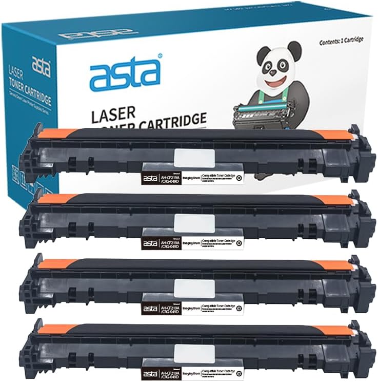 ASTA أربع قطع CF219A وحدة الأسطوانة المتوافقة 19A العالمية CRG-049D لطابعات HP Canon LaserJet Pro M104 MFP M132fW imageCLASS LBP113W MF112 C F 219 19 A CRG 049 D مستهلك بديل - Image 1