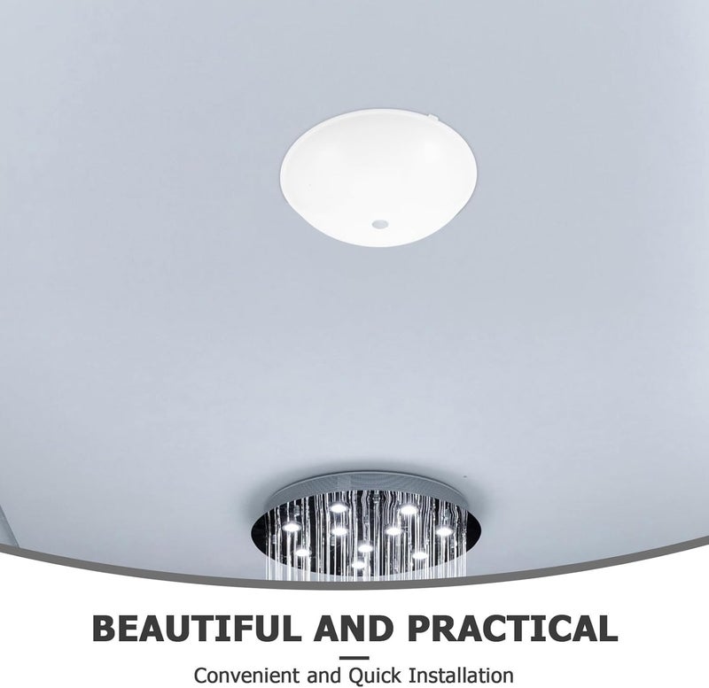 Ceiling Light Cover Replacement 26.5Cm Round Clip-On Lamp Shade Plastic Fixture for Indoor Bedroom Hallway Staircase Emergency Light - Image 4
