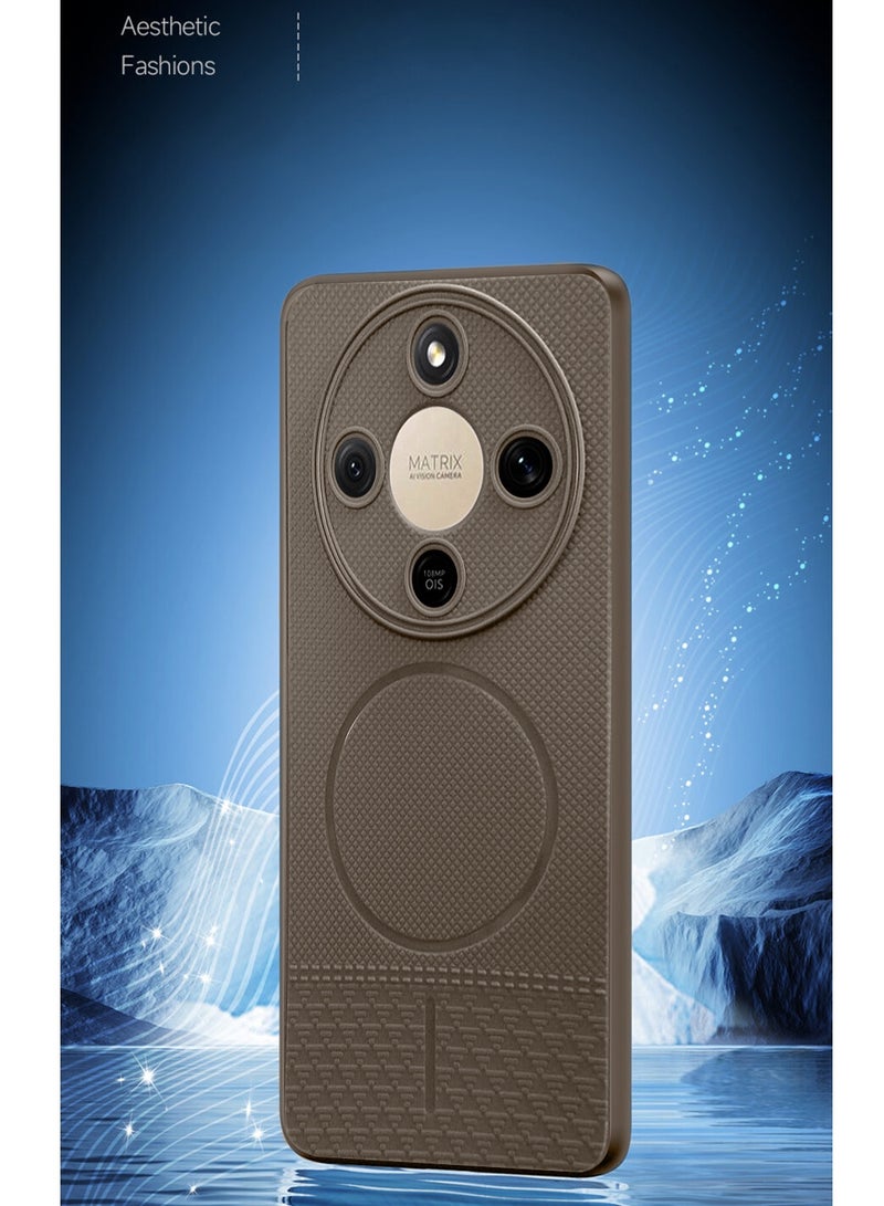 دبليو تيك غطاء هاتف Honor X9d 5G 2025 بنقشة سيليكون (MCRPSN) - بني - Image 4