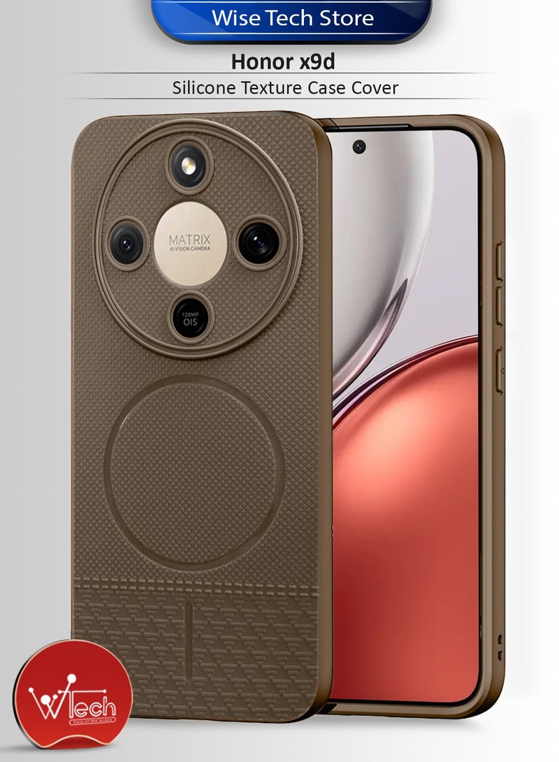 دبليو تيك غطاء هاتف Honor X9d 5G 2025 بنقشة سيليكون (MCRPSN) - بني - Image 1