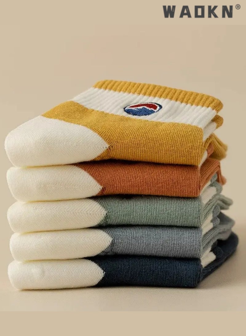 دبليو أيه أو كي أن جوارب رياضية للرجال والنساء (عبوة من 5 قطع) - قصة قصيرة، مقاومة للعرق، مقاومة للرائحة، مريحة طوال المواسم - مثالية لأنماط الحياة النشطة والجري والارتداء اليومي - مجموعة الجوارب المثالية للرجال - Image 4