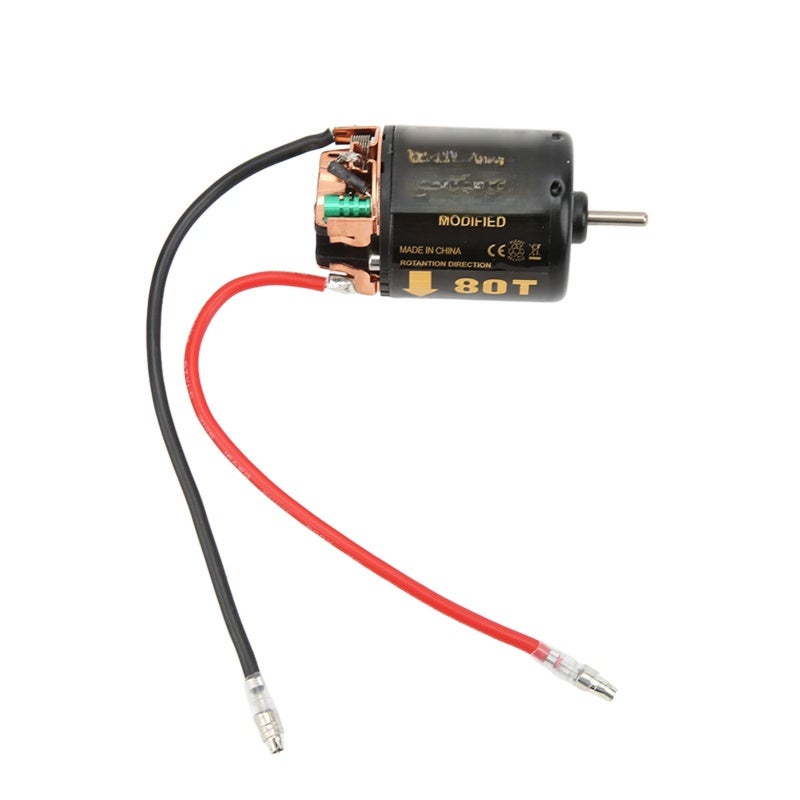 RC 540 Brushed Motor: 80T Iron Copper Construction - Two Way Bearing Low Heat High Power Upgrade Part for 1/10 RC Drift Cars Axial SCX10 90046 - Image 1