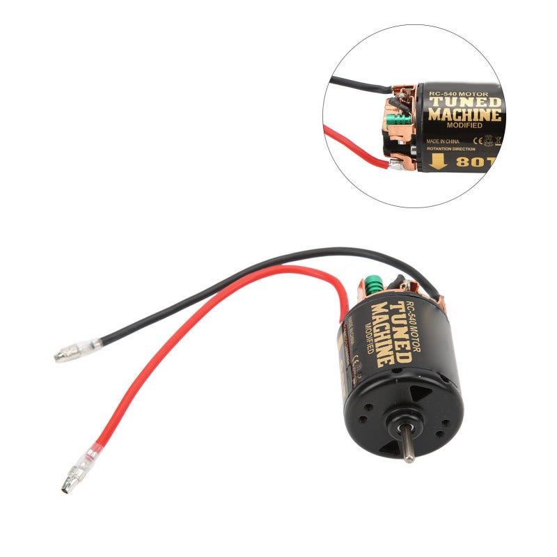 RC 540 Brushed Motor: 80T Iron Copper Construction - Two Way Bearing Low Heat High Power Upgrade Part for 1/10 RC Drift Cars Axial SCX10 90046 - Image 2