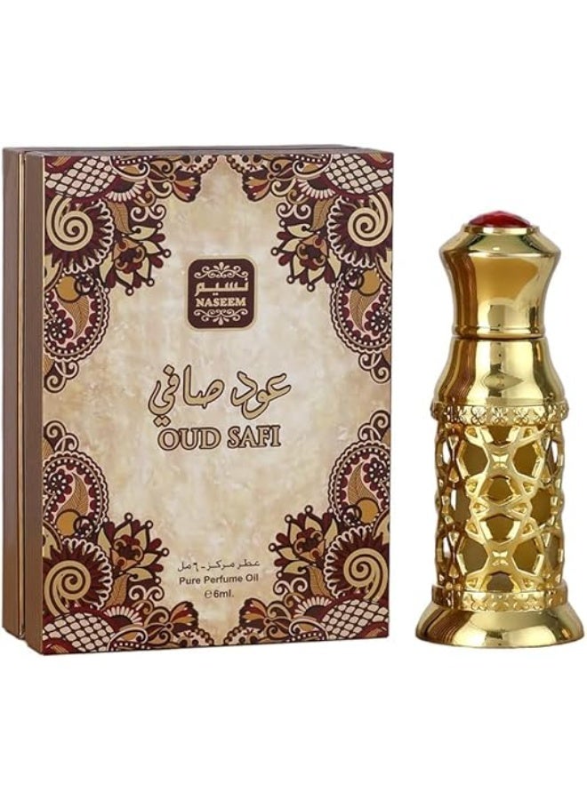 Naseem Oil Eau de Parfum by Oud Safi 6ml - A unisex Arabian fragrance with delicate oud wood, lavender, spices, and flowers - A luxurious fragrance for men and women, ideal for everyday and special occasions