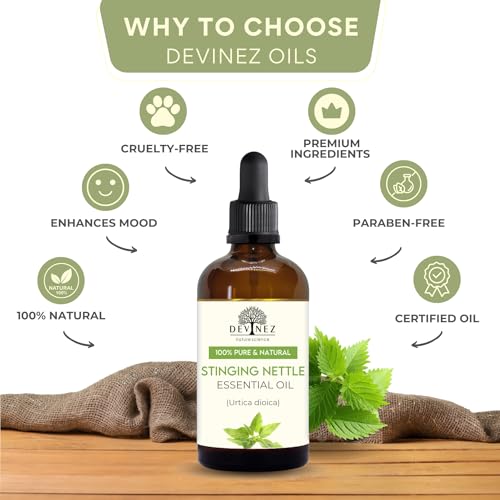 Devinez Stinging Nettle Essential Aromatherapy Oil for Hair & Skin 10ml, Bichu Buti, Urtica dioica - 100% Natural Organic & Undiluted for skin & Hair Care, Nettle Leaf Hair Oil - Image 3