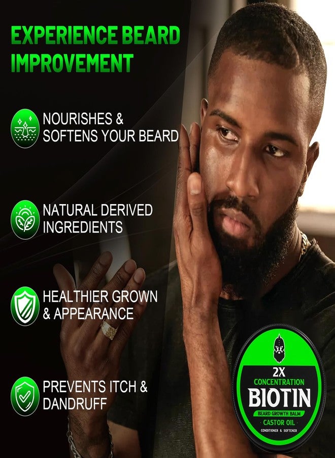 First Melody Beard Balm, 2X Thickening Biotin, with Castor Oil and Argan & Jojoba Oils, Promotes Beard Growth, Styles, Strengthens & Softens Beards & Mustaches, 2 Ounce, Vanilla, Cedar, Orange - Image 5