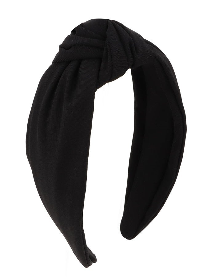 Ondder Black Knotted Wide Headbands for Women Head Band for Women's Hair Thick Top Knot Headbands diademas para mujer de moda Hair Accessories for Women Girls - Image 1