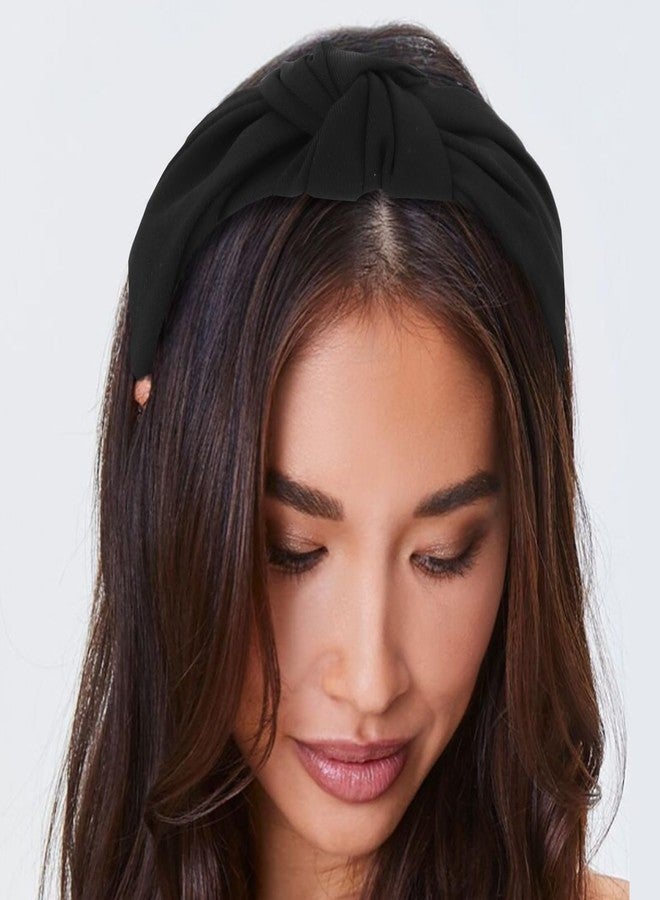 Ondder Black Knotted Wide Headbands for Women Head Band for Women's Hair Thick Top Knot Headbands diademas para mujer de moda Hair Accessories for Women Girls - Image 3