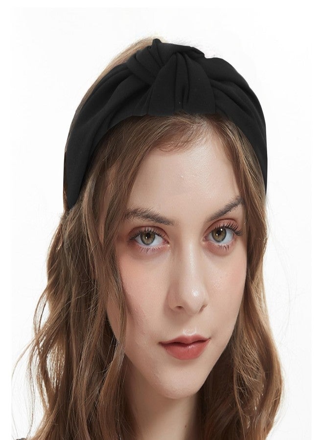 Ondder Black Knotted Wide Headbands for Women Head Band for Women's Hair Thick Top Knot Headbands diademas para mujer de moda Hair Accessories for Women Girls - Image 4