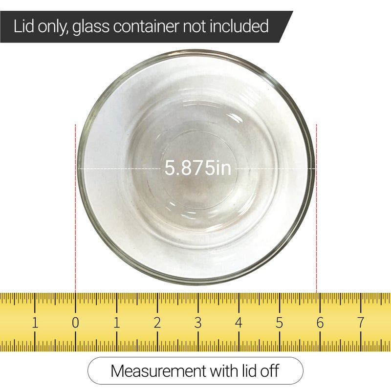 MRX Solutions Replacement Lids for Pyrex 4-Cup Glass Food Storage Container Bowls, 6-Inch Plastic Round Lids Covers fits Pyrex 7201-PC, Airtight & Leakproof (4-Pack, Red) - Image 3