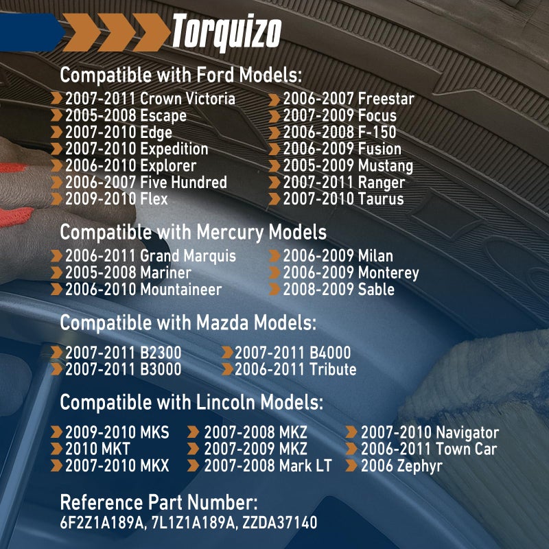 Torquizo TPMS Sensor 315Mhz 4 PCS Tire Pressure Sensors Compatible with Ford 2005-2011 Escape Edge Expedition Explorer Flex Focus F-150 Fusion MKS MKT MKX MKZ Mazda Mercury Replace Part 6F2Z1A189A 7L1Z1A189A - Image 3