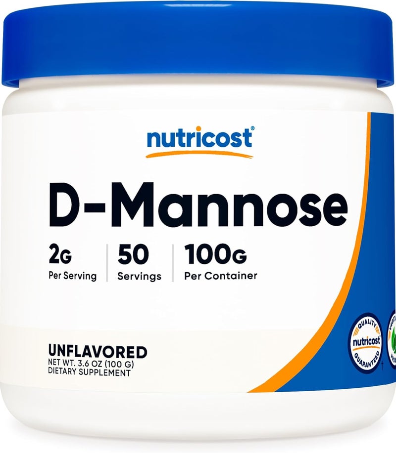 Nutricost DMannose Powder 100 Grams 50 Servings  NonGMO and Gluten Free - Image 1