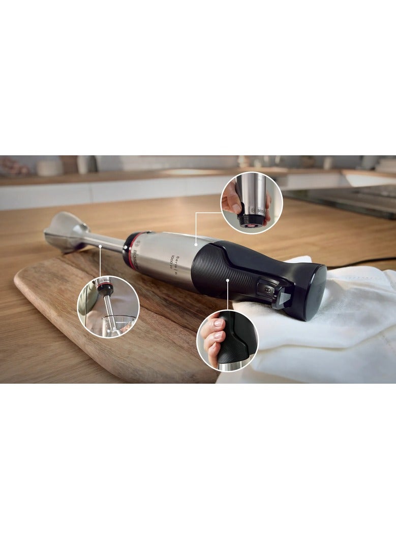BOSCH Series 6, Hand blender, ErgoMaster, 1000 W, Stainless steel MSM6M623 MSM6M623 silver - Image 4