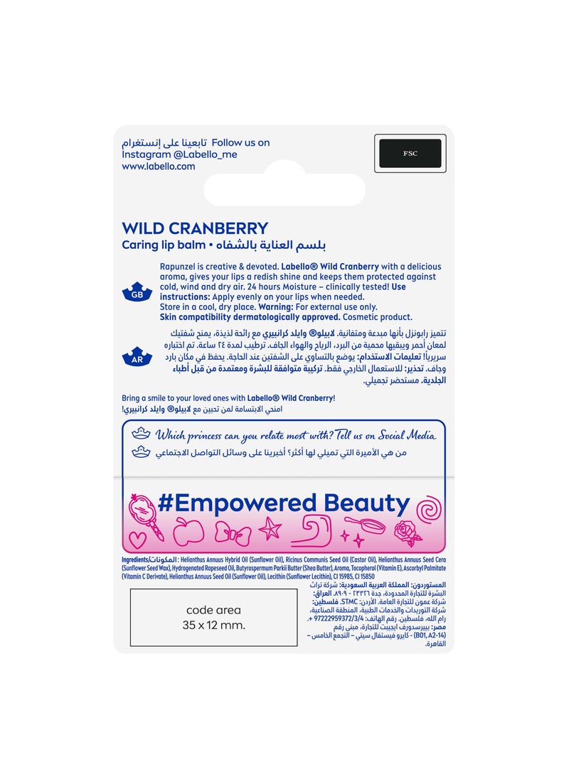 Labello Disney Princess Rapunzel Lip Balm For Kids Wild Cranberry Flavor 4.8g - Image 2