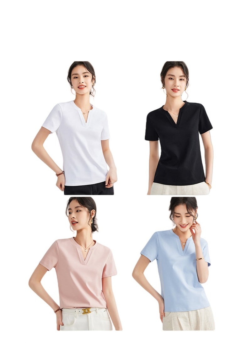 Nariele New Fashionable Shoulder Fit V-neck T-shirt - Image 2