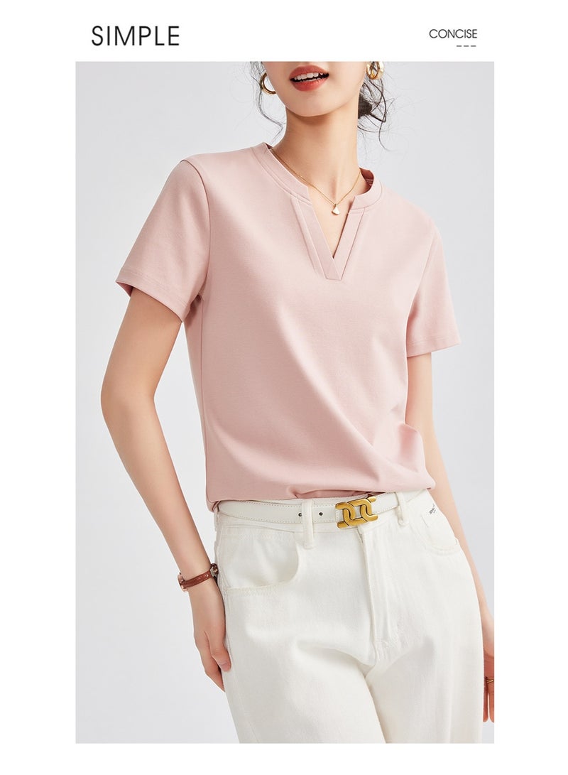 Nariele New Fashionable Shoulder Fit V-neck T-shirt - Image 4