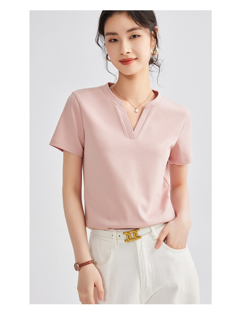 Nariele New Fashionable Shoulder Fit V-neck T-shirt - Image 5