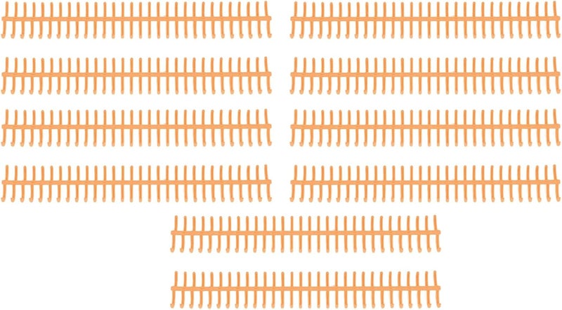 10PCS Plastic Binding Spines, 30 Rings 19mm Comb for A4 B5 A5 Paper, with 150 Sheets Capacity (Orange) - Image 3