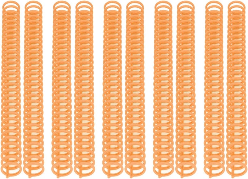 10PCS Plastic Binding Spines, 30 Rings 19mm Comb for A4 B5 A5 Paper, with 150 Sheets Capacity (Orange) - Image 2