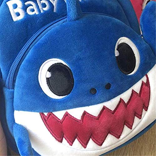 Frantic Kids Soft Animal Cartoon Travelling School Bag Soft Plush Backpacks Boys Girls Baby for 2 to 5 Years Baby/Boys/Girls Nursery, Preschool, Picnic(BlueBabyShark) - Image 3