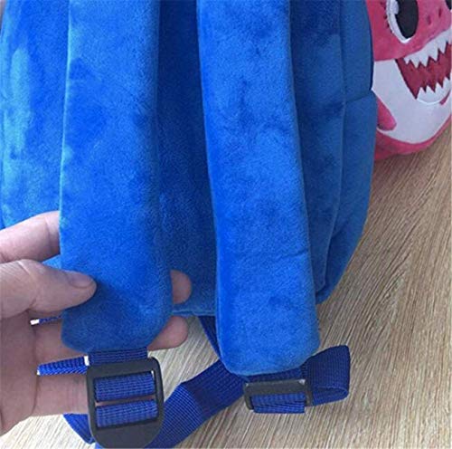 Frantic Kids Soft Animal Cartoon Travelling School Bag Soft Plush Backpacks Boys Girls Baby for 2 to 5 Years Baby/Boys/Girls Nursery, Preschool, Picnic(BlueBabyShark) - Image 2