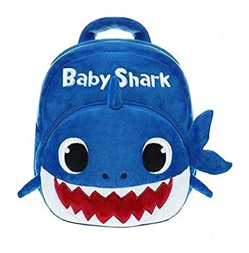 Frantic Kids Soft Animal Cartoon Travelling School Bag Soft Plush Backpacks Boys Girls Baby for 2 to 5 Years Baby/Boys/Girls Nursery, Preschool, Picnic(BlueBabyShark) - Image 1