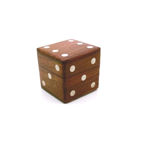 ZYNTIX Wooden Cube Set for Ludo - Includes 1 Big Dice and 5 Small Ludo Dice - Natural Wood - Useful for Board Games, Family Fun, and Game Night Essentials (Square White) - Image 5