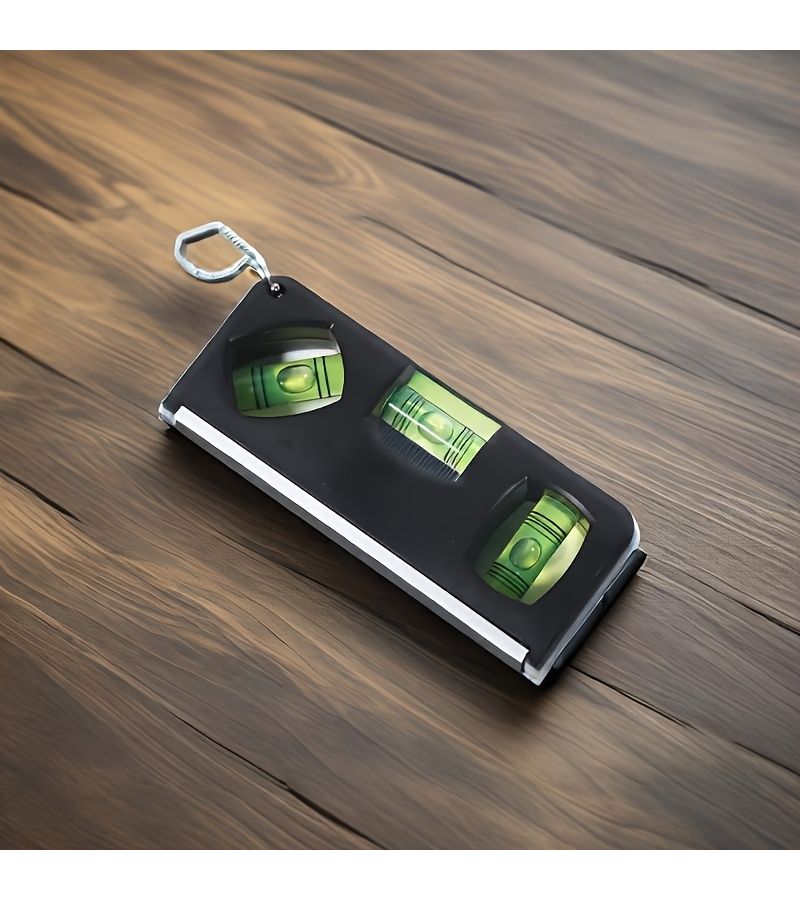 Spirit Level Keychain Portable ABS Bubble Level Tool for Precise Alignment Woodworking - Image 3