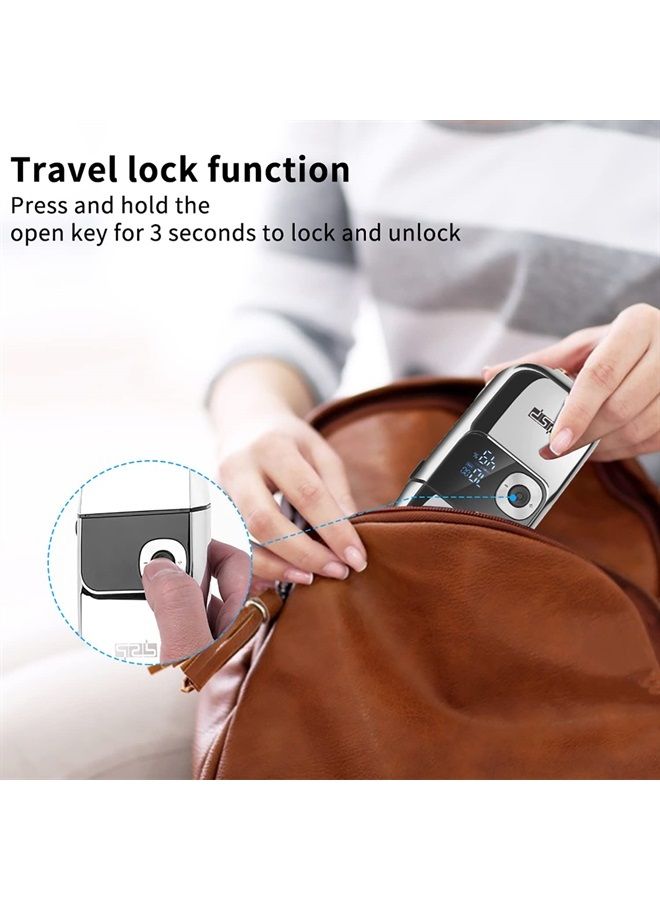 DSP Electric Razor for Men Bald Shavers for Men 2 in 1 Double Shaver for Men with 2 Foil Head Rechargeable Barber Shaver with Precision Trimmer 3-Speed Shaver with LED Digital Display (Silver)