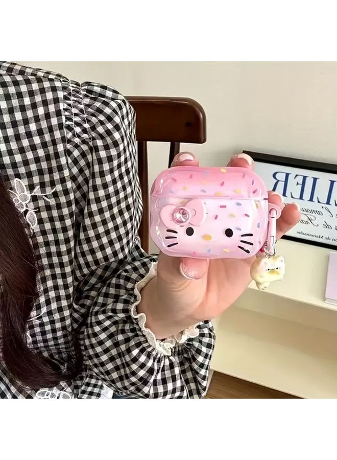 Sanrio Cute Pink Cat Ice Cream Headphone Case With Bow For Airpods 1 2 Generation - Image 2