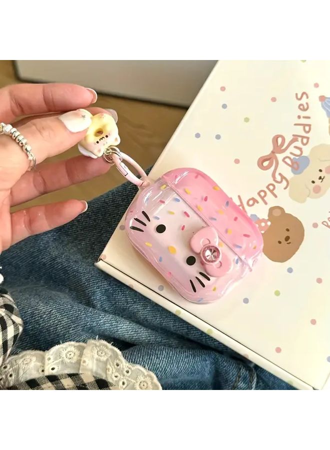 Sanrio Cute Pink Cat Ice Cream Headphone Case With Bow For Airpods 1 2 Generation - Image 4