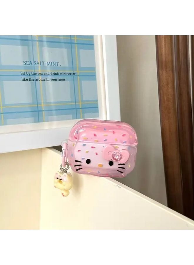 Sanrio Cute Pink Cat Ice Cream Headphone Case With Bow For Airpods 1 2 Generation - Image 5