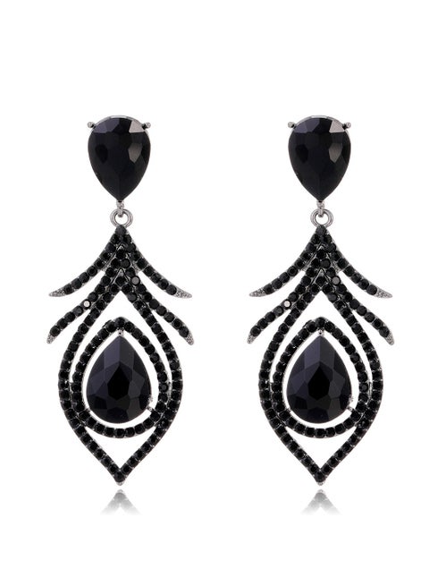 Women's fashion crystal earrings.
