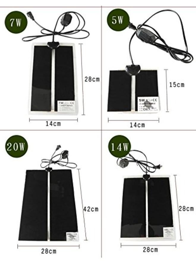 Reptile Heating Pad with Temperature Control, Adjustable Heat Mat for Reptiles Turtle, Aquarium Terrarium Heater 5W/ 7W/ 14W/ 20W/ 28W/ 35W - Image 5