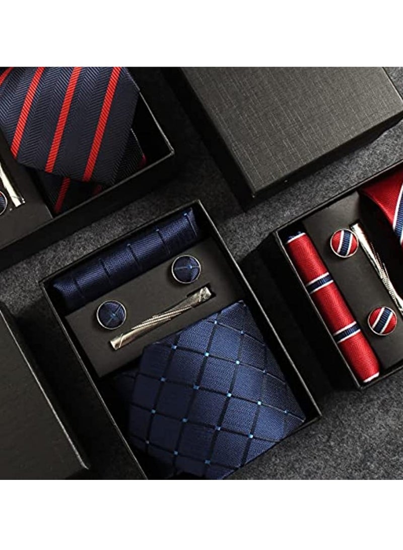 LYNLYN Ties for Men Set with Pocket Square Cufflink and Tie Clip | Necktie Handkerchief in Gift Box - Image 5