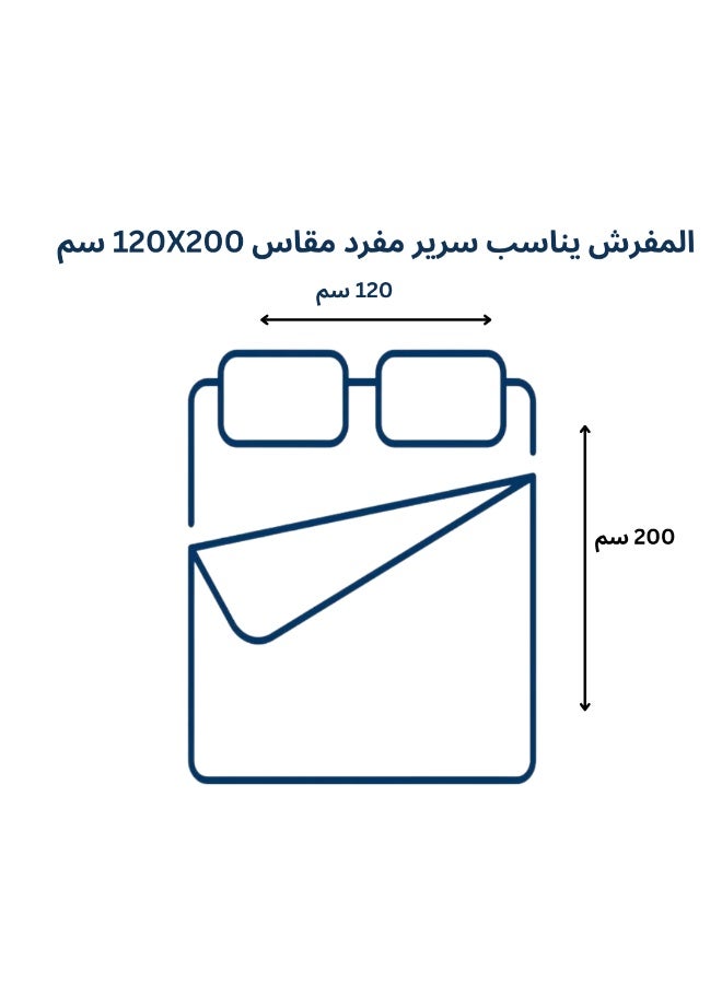 بلو سكاي مفرش سرير نفر ونص مصنوع من المايكروفايبر بنسبة 100% ، غطاء سرير بتصميم سادة، قابل للاستخدام على الوجهين، طقم من 4 قطع، مقاس 230X170 سم - Image 2