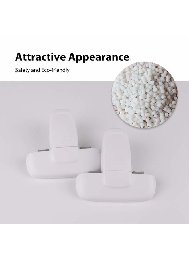 Eudemon Home Refrigerator Fridge Freezer Door Lock Latch Catch Toddler Kids Child Cabinet Locks Baby Safety Child Lock Easy to Install and Use 3M Adhesive no Tools Need or Drill (White, 1 Pack) - Image 5