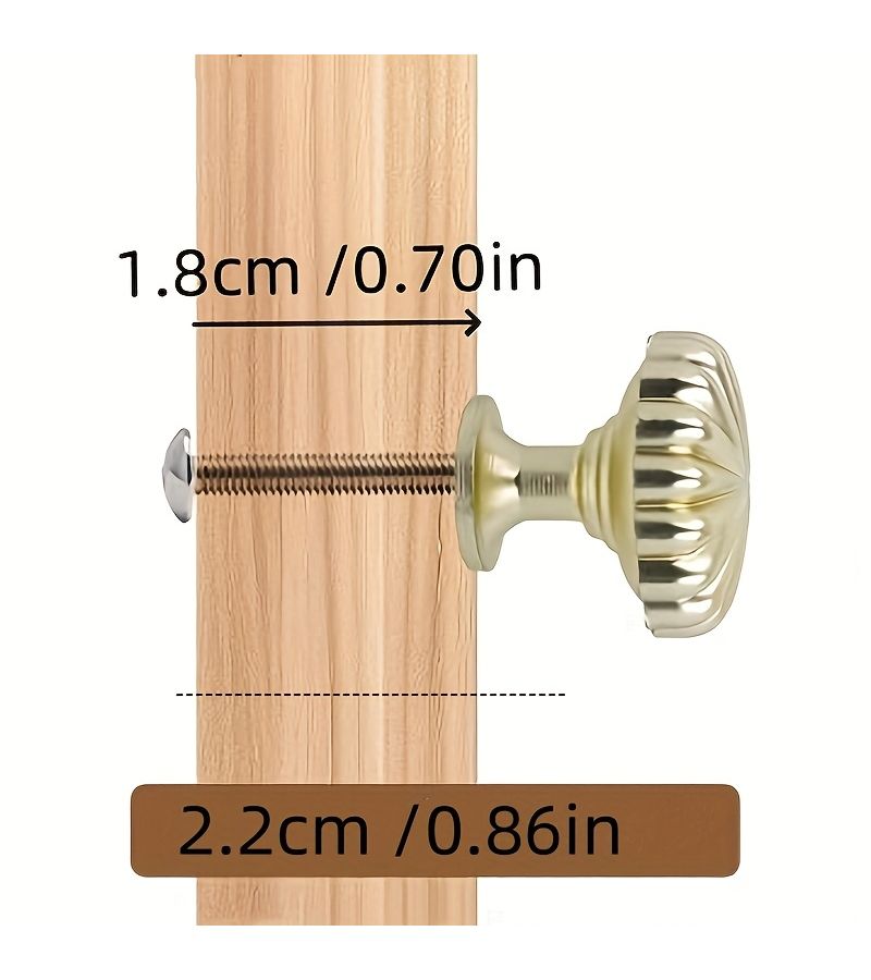 Golden Pumpkin Cabinet Handles 4 Sets Modern Drawer Door Pulls - Image 4