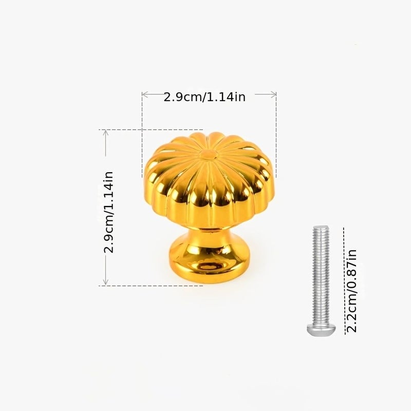 Golden Pumpkin Cabinet Handles 4 Sets Modern Drawer Door Pulls - Image 3