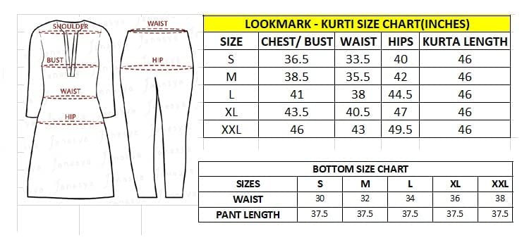 LookMark Women's Trendy Printed Cotton Blend Straight White Color Kurta and Afghani Pant Set (KS2072-M) - Image 3