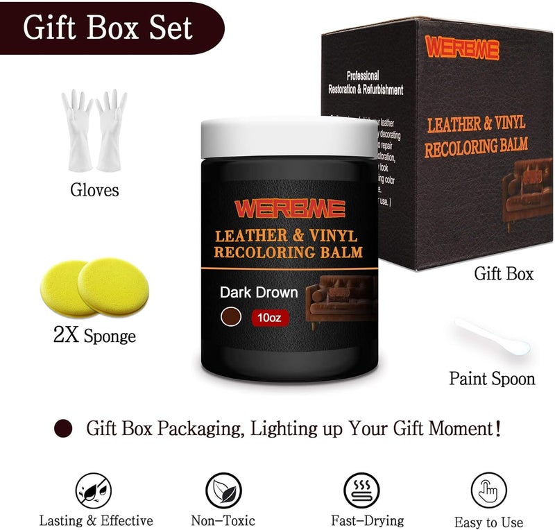 WERBME Leather Recoloring Balm - Dark Brown - Image 5