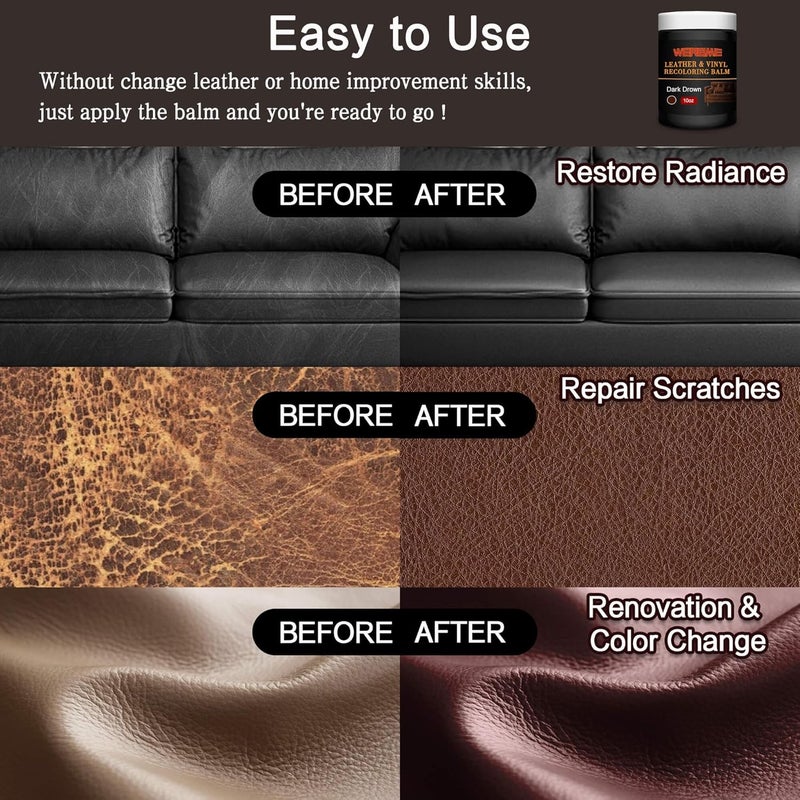 WERBME Leather Recoloring Balm - Dark Brown - Image 3