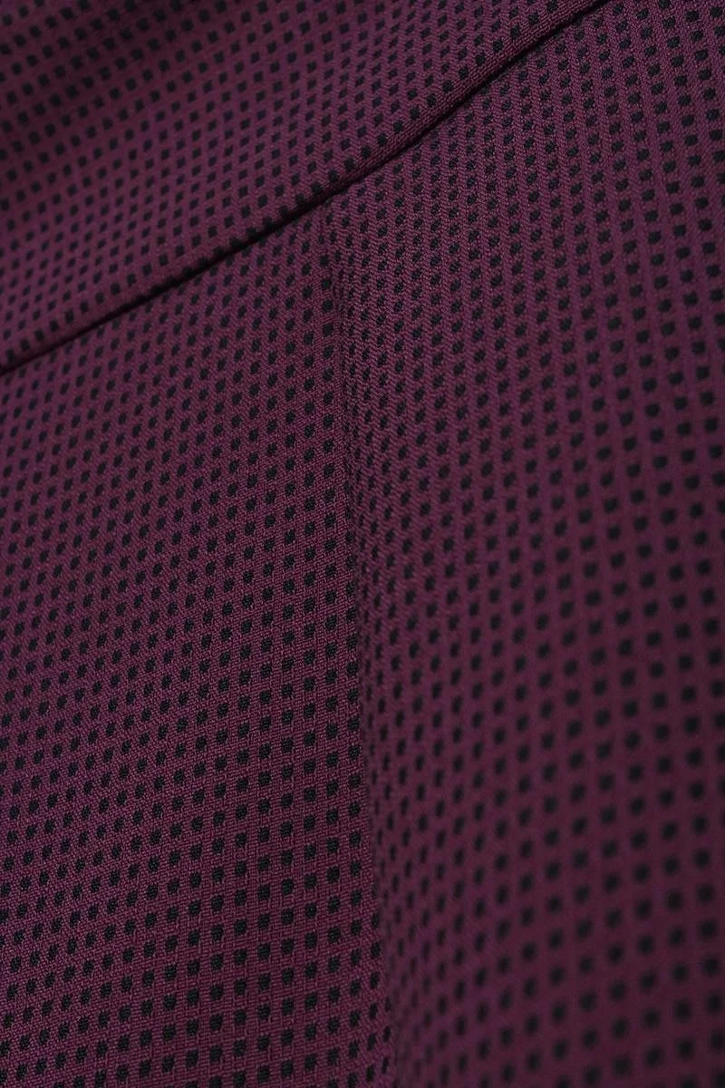 Allday Plum-Jacquard Classic Casual Trousers