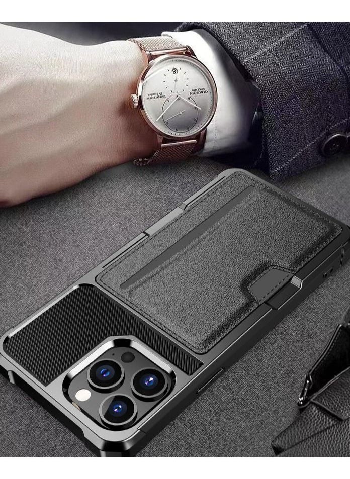 Suteni Leather Protective Back Cover Case Phone Case for iPhone  - Image 4