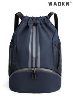 WAOKN Youth Soccer Bag, Boys Girls Soccer Backpack,Drawstring Basketball Bag,Waterproof Football & Volleyball Backpack, Sports Bag  - Image 1